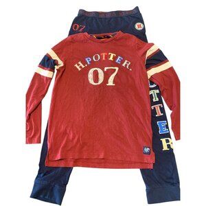 Harry Potter Hogwarts Quidditch Pajamas Set‎ Boys 10-11 Years 100% Cotton